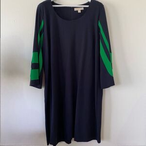 MICHAEL Michael Kors Bell Sleeve Dress Navy Green Size 3x